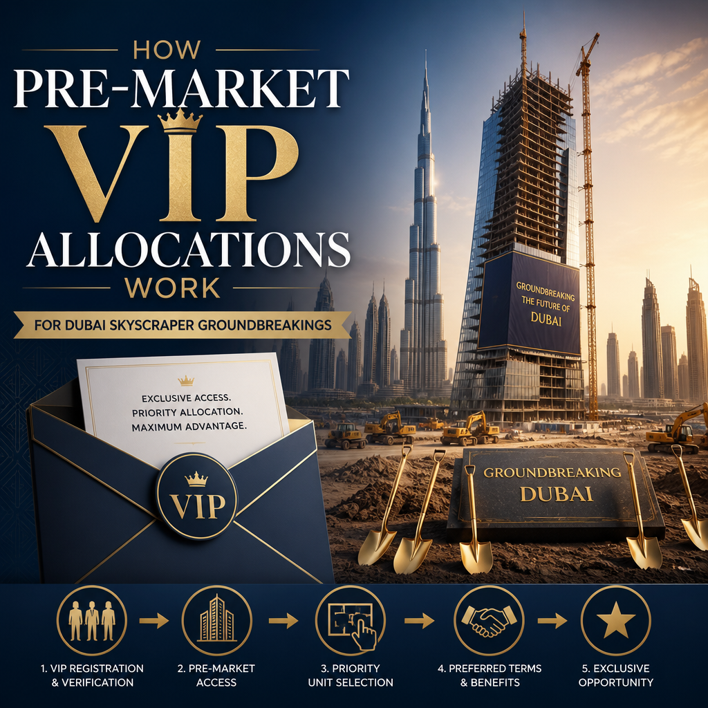 Dubai skyscraper groundbreaking with VIP pre-market allocations for early access to select units before public launch